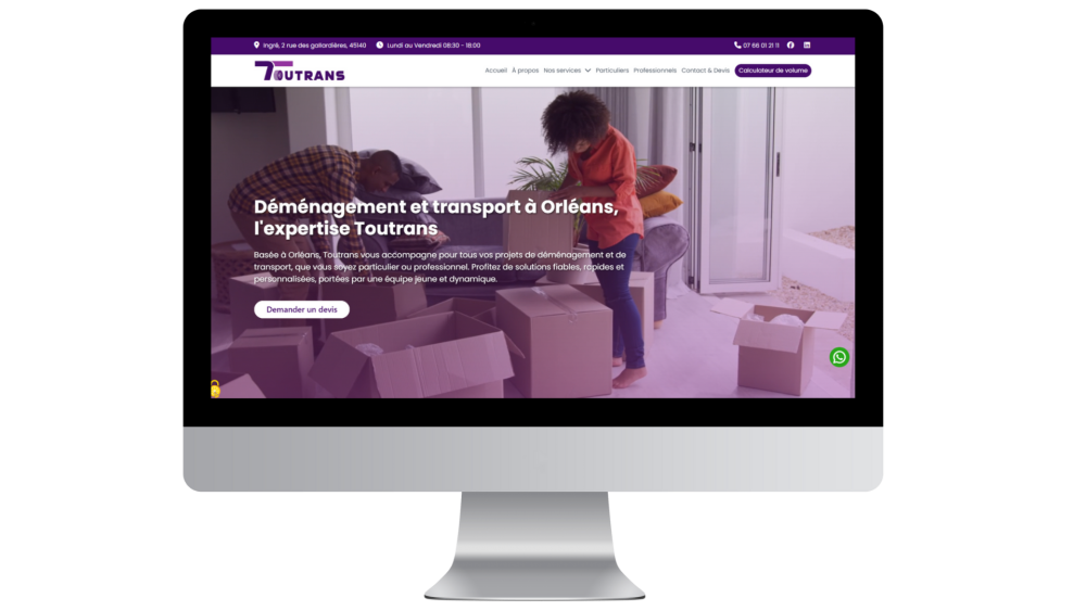 Création du site internet de Toutrans Déménagements